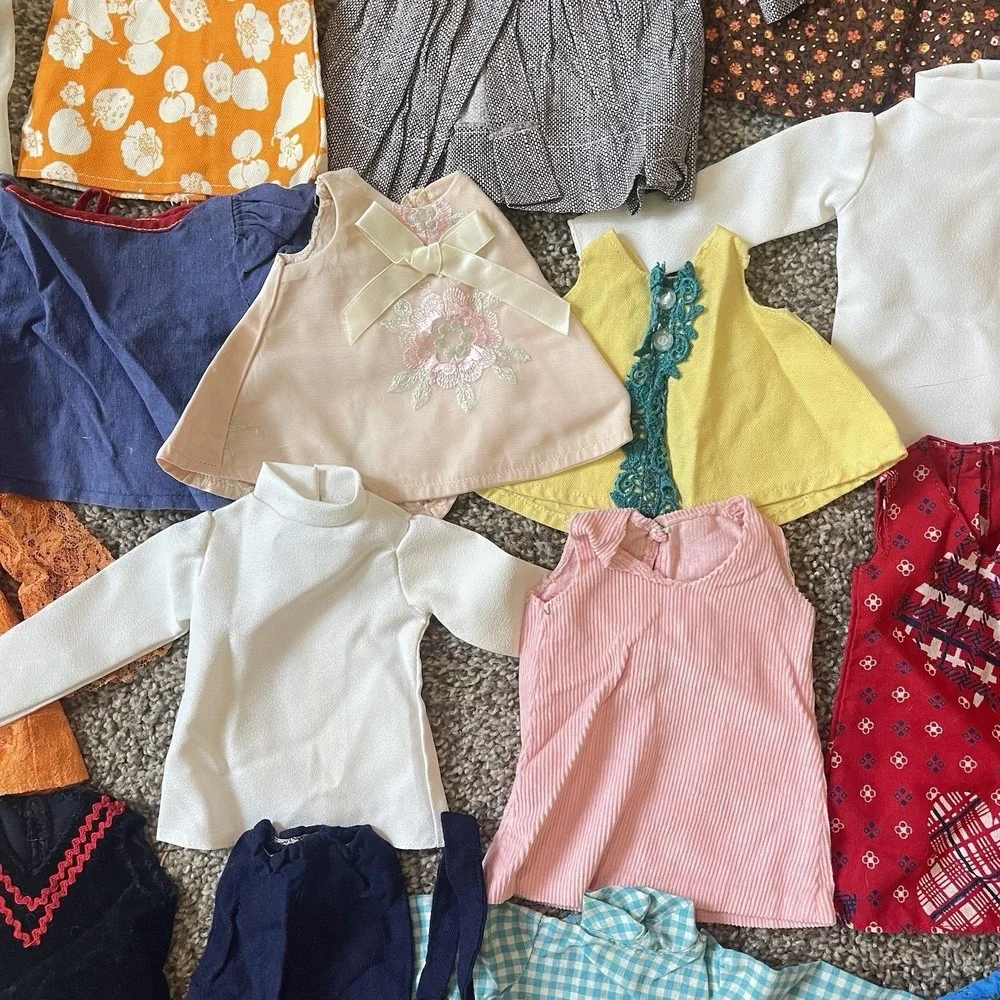 VTG IDEAL Crissy Velvet Kerry Doll Lot‎ Dress Jacket 60s Floral Plaid Lace Sleep